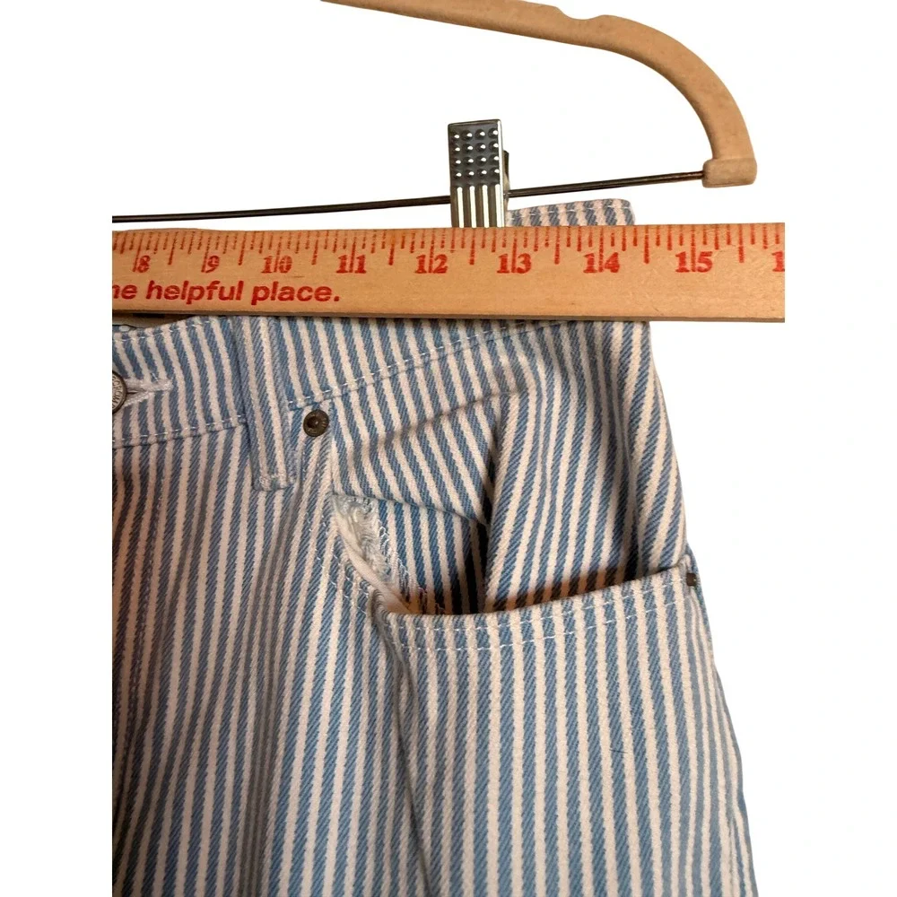 Retro‎ Coastal Abercrombie & Fitch The 90s Relaxed Jean High Rise Striped 28/6 - Picture 8 of 11